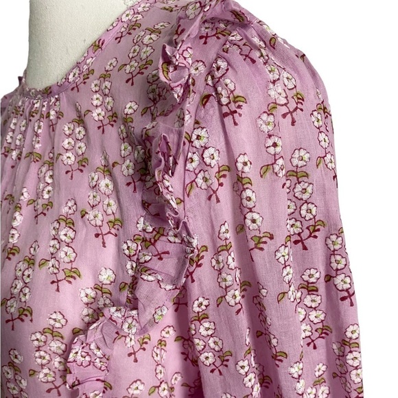 Banjanan Margot Cotton Long Sleeve Top Orchid Size Xs - Picture 5 of 16